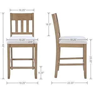 25" Counter Height Bar Stools Set of 2 Farmhouse Kitchen Island Stools Upholstered Linen Fabric Barstools with Back & Footrest for Home Island/Bar/Patio/Pub/Bar Shop,Brown 25 Counter Height Bar Stools Set of 2 Farmhouse Kitchen Island Stools Upholstered Linen Fabric Barstools with Back Footrest for Home IslandBarPatioPubBar ShopBrown