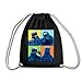 Spreadshirt 5 Rue Sésame Macaron Posture Sac À Dos Cordon, noir