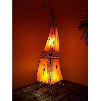Orientalische Stehlampe Marrakesch Orange 100cm Lederlampe Hennalampe Lampe Marokkanische Grosse Stehlampen Aus Metall Lampenschirm Aus Leder Orientalische Dekoration Aus Marokko Farbe Orange Amazon De Beleuchtung