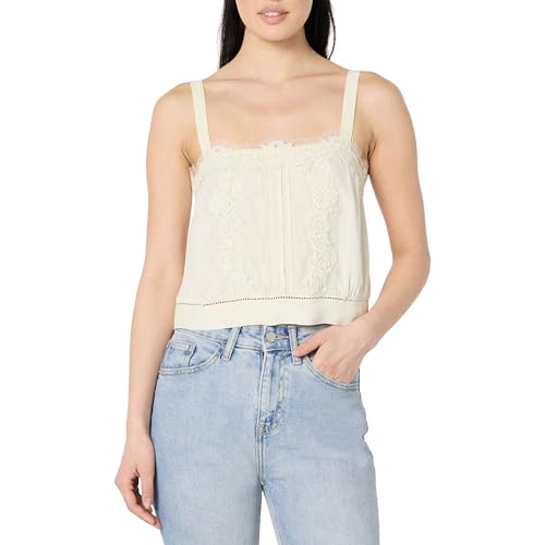 The Drop Women's Standard Joylin Lace Inset Feminine Top