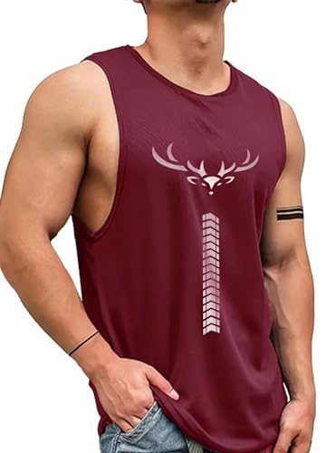 Image of AUSK Vest for Men || Gym Sports Men Tshirt || Summer wear Regular Fit T-Shirt for Men