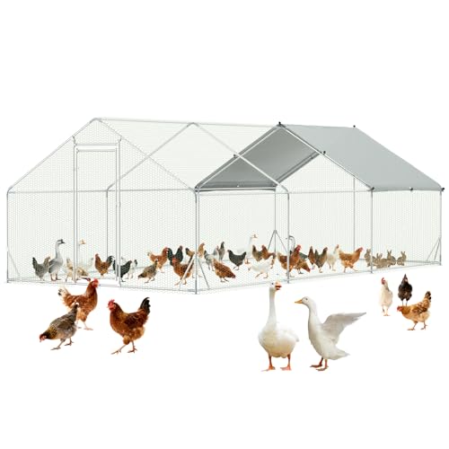 Assark Large Metal Chicken Coop,10x20 FT Walk in Chicken Runs