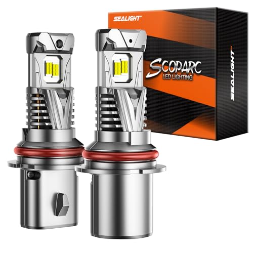 SEALIGHT S7S 9007/HB5 Light, 60000LM Brightest 6500K Cool White, 3Mins Easy Installation, 10 Years Lifespan, Plug-N-Play, IP68 Waterproof, 2 Pack