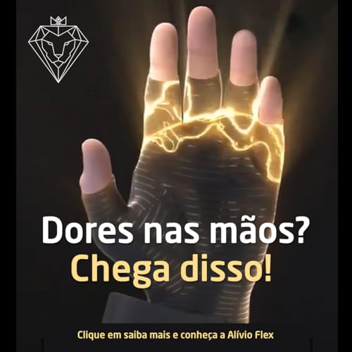 Luva de Compressão para Dor nas Mãos - Unissex - Tamanho Único - Alívio Flex