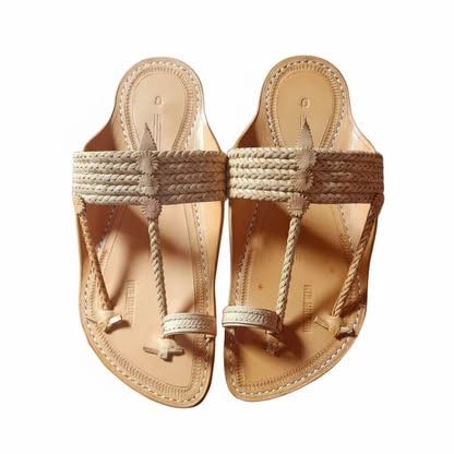 Men’s Handcrafted Kolhapuri Style Toe Loop Sandals | Traditional Open Slip-On Leather Footwear | Comfortable Regular and Ethnic Wear-image-29