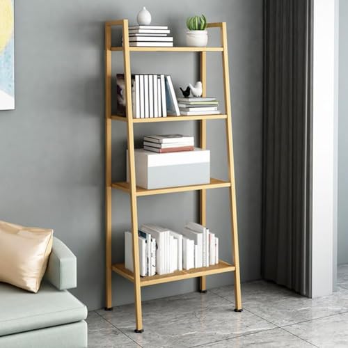 Étagère échelle moderne en métal rouge avec étagères rectangulaires multi-usages pour cuisine et balcon Support de fleurs trapézoïdales Design du sol...