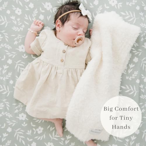 Image of Saranoni Bamboni Baby Blanket | Luxury Plush Super Soft Blanket | Breathable Comfort Infant Baby Blankets for Boys & Girls | Ivory, Mini - 15 inch x 20 inch