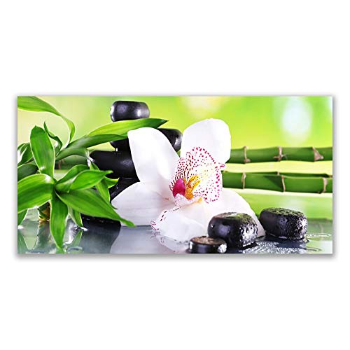Impression sur verre acrylique 120x60cm bambou tableau décoration fleur