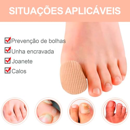 Protetor de Dedos Mão e Pé Bandagem protetora de Traumas em Silicone 4Feet (P)