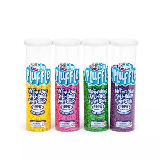 Educational Insights Pluffle® 4-Pack - Sensory Bin Foam Set, No Mess Alternative to Sand Toys & Slime for Toddlers, Fun Sensory Table Filler for Home or Classroom, Gift for Kids Ages 3+