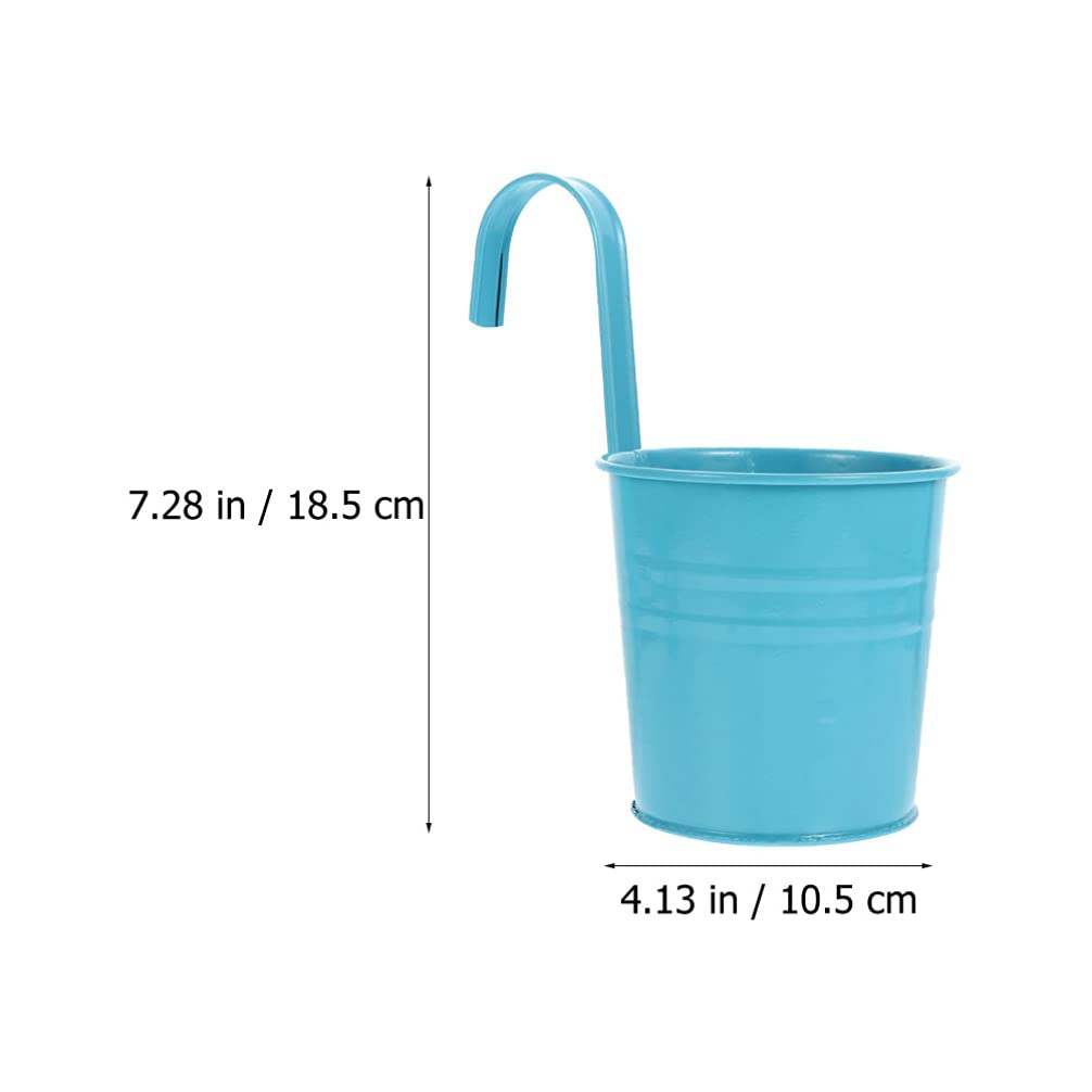 Happyyami Pot de Fleurs Suspendu en Fer 4 Pièces Crochet Amovible