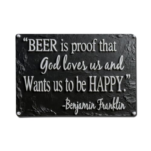 Image of Beer Is Proof God Loves Us Retro Metal Tin Sign 8x12 Inch