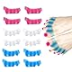 Zehenspreizer 6 Paar, Hallux Valgus Korrektur, Toe Spacer für Schmerzlinderung, 7.3x2.5x1.4cm Wiederholbare Zehentrenner in Blau, Rosa, Weiß, Ideal für Yoga und Täglichen Gebrauch