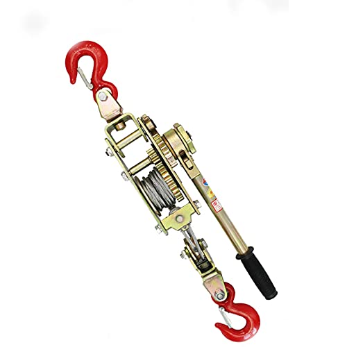 Winche manual cable acero 2/3/4 ton con gancho doble miniatura 1
