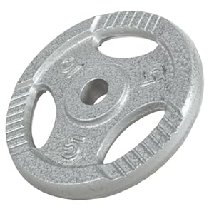 GORILLA SPORTS® Hantelscheiben – Einzeln/Set, 0,5kg, 1,25kg, 2kg, 2,5kg, 5kg, 10kg, 15kg, 20kg, 27,5kg, 30kg Gewichte, Tri-Grip, 30mm, Gusseisen, Silber/Schwarz – Gewichtsscheiben, Hanteln Set