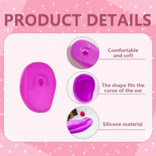 3 Pairs Soft Silicone Hair Dye Earmuffs Hair Coloring Ear Cover Shield Protective Cap Hair Treatment Ear Protectors Special for Salon Hairdressing Coloring Supply - Image 4