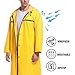 SaphiRose Mens Long Hooded Safety Rain Jacket Waterproof Emergency Raincoat Poncho (Yellow, L)
