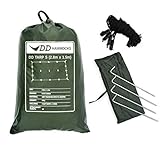 Photo Gallery dd hammocks, tarp s, tela cerata, compatta e ultraleggera, diverse opzioni di configurazione diverse opzioni di installazione, dd2-tp-s, olive green