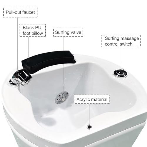 Spa de pies portátil de acrílico con masaje y control de temperatura miniatura 2
