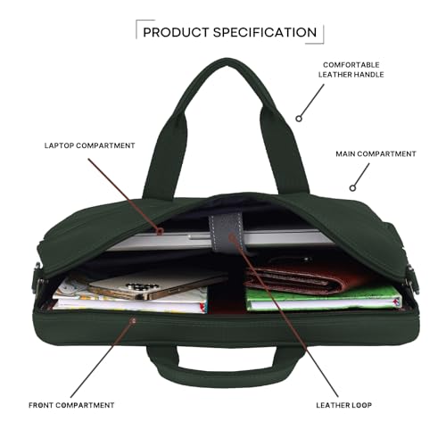 Image of WildHorn Leather Laptop Messenger Bag for Laptop /MacBook up to 15 inch| Padded Laptop Compartment |Office Bag I 365 Days Warranty