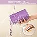 Travistar Silicone Travel Makeup Bag - Small Make Up Pouch Portable Cosmetic Bag Travel Makeup Organizer Bag Waterproof Toiletry Bag Womens Brush Holder Bag with Zipper Closure Small Size Purple