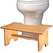 NIUXX Taburete inodoro de bambú para pies, resistente agua y antideslizante, asiento para sentadillas, asiento para adultos y niños, 15.7x8", taburete compacto de un paso para inodoro en cuclillas