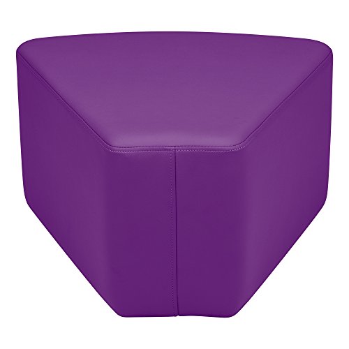 Image of Sprogs 12 inch H Structured Wedge Stool -Flexible Modular Collaborative Soft Seating for Office, Home, Lounge and School Classrooms with Durable Frame -Purple