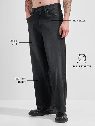 Image of Highlander Men Men's Straight Relaxed Fit Jeans | Stretchable | Everyday Comfort & Style| Jeans for Man|Premium Cotton Blend