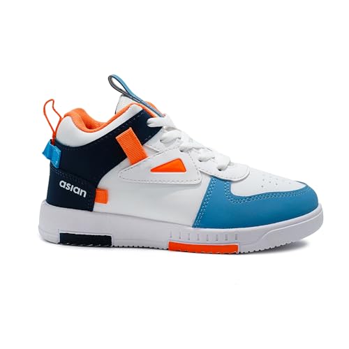 ASIAN Boy's Tarzan-11 Kids Casual White Sneaker with Hi-Neck Lightweight Synthetic Upper Lace-Up Shoes for Kid's & Boy's - Image 4