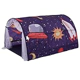Túnel de Cama, Tienda de campaña Space Galaxy para niños de 55.1 x 39.4 x 31.5 Pulgadas, túnel de Juego con Cortina de Red y Bolsa de Transporte, Tienda de campaña portátil para niños en Interiores