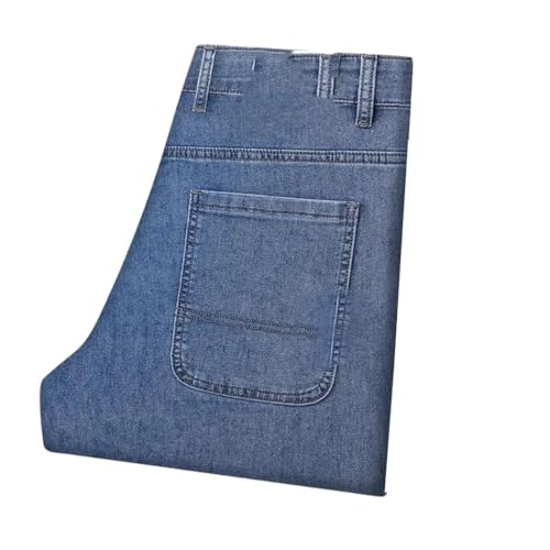 Men's Thin Straight-Leg Jeans, Soft, Breathable, Comfortable, Business-Style Loose Jeans