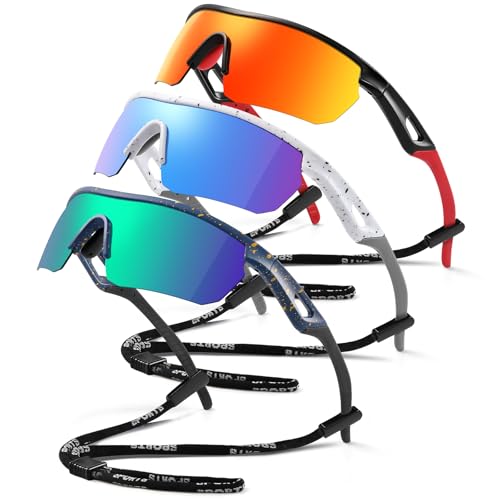 Image of Kids Sunglasses Youth Baseball Sunglasses for Boys Girls 3-12 Polarized Softball Sports Goggles UV Protection