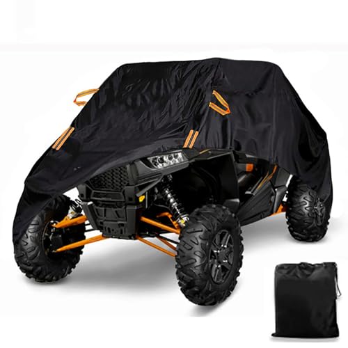 Waterproof UTV Cover for Tracker EV / EV iS (2020–2022), Waterproof 420D Heavy Duty Outdoor Storage Cover , All-Weather Protection, Durable for Outdoor Long-Term Parking,A Orange