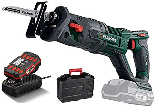 Sierra sable Parkside PSSA 20-Li A1 + batería 2Ah + cargador, sierra tigre, cola de zorro