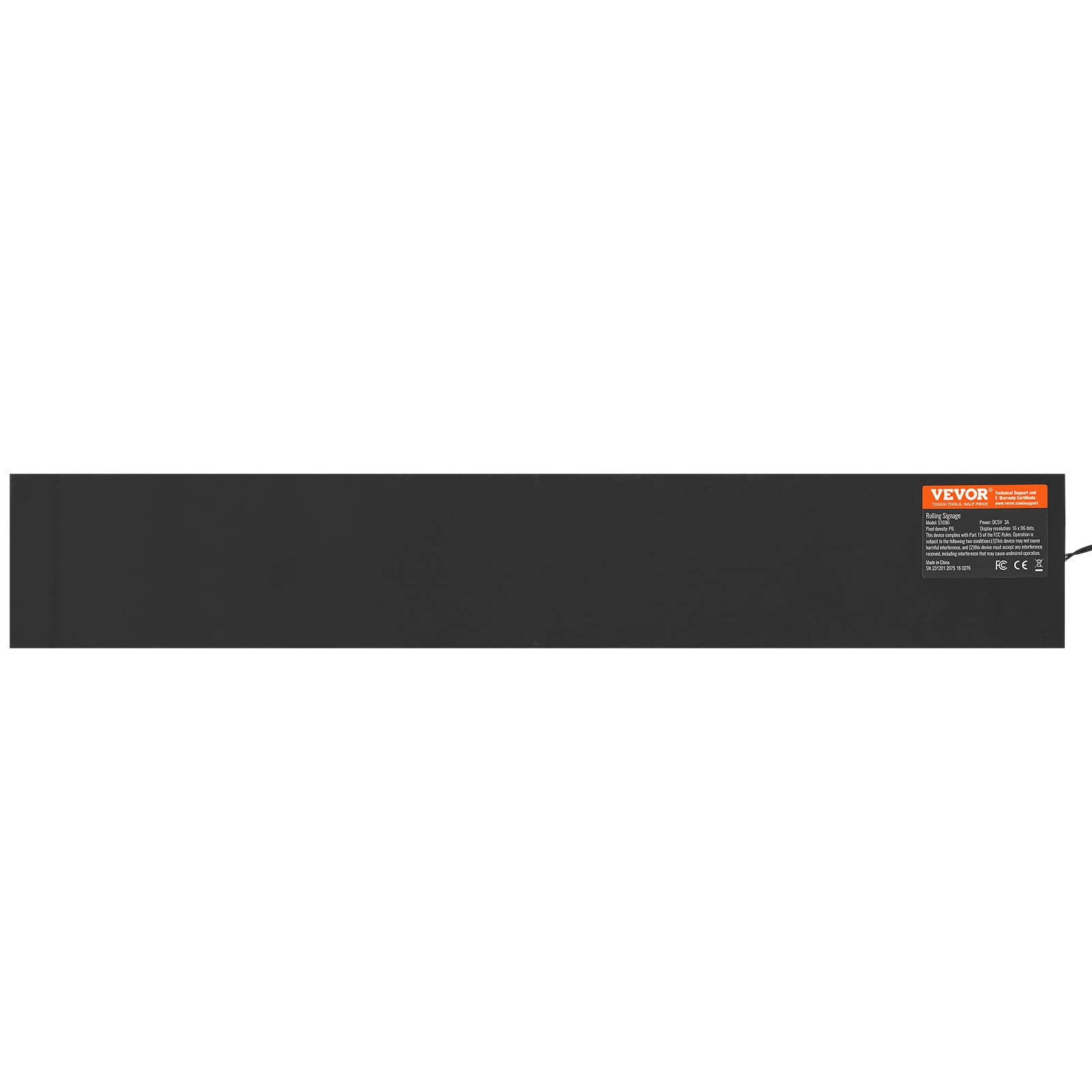 VEVOR Señal Luminosa LED Programable Flexible, Cartelera Desplazable a Todo Color P6, Panel Publicitario LED, Control de Aplicación Bluetooth, para Tienda, Bar, Publicidad, 68x12 cm