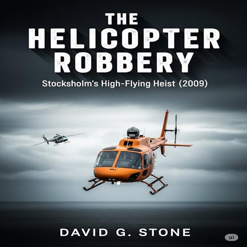 Diseño de la portada del título The Helicopter Robbery