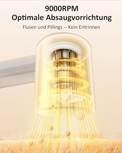 2000mAh Fusselrasierer Elektrisch Tragbarer Stoffrasierer,Einstellbare 3 Geschwindigkeit,6-Blatt-Klingen,LED-Anzeige Fusselentferner Type-C-Ladekabel Fuselrasier für Verschiedene Stoffe,Kleidung,Möbel