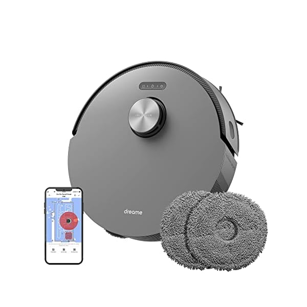 Dreame L10s Pro Saugroboter mit Wischfunktion, Rotierenden Wischpads, 3D-Hinderniserkennung, Multi-Floor Mapping, leistungsstarke Saugkraft 5300Pa Hartböden, Teppiche, Tierhaare, WiFi/APP