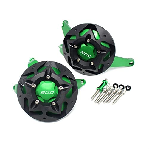 Protection Stator Kawasaki Z900 avec Curseur en Aluminium et Slider de Carénage Vert