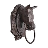 Pop Top Rustic Cast Iron Antique Ox/Bull Hammer Door Knocker Finish Collectible - Antique Replica Rust Color PTZD009