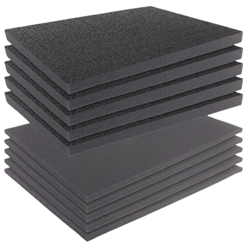 LDXDRU 10 Pack Square Foam Cube Pick Apart Foam Insert Pick and Pluck Foams Pluck Pre Cube Sheet Foams Use for Game Box Cases DIY & Tool Storage Systems - 5PCS 40 x 30 x 2.5cm / 5PCS 40 x 30 x 1cm
