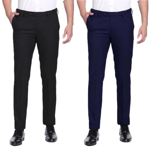 Image of Men's Slim Fit Formal Trousers | Office & Business Wear Pants For Men