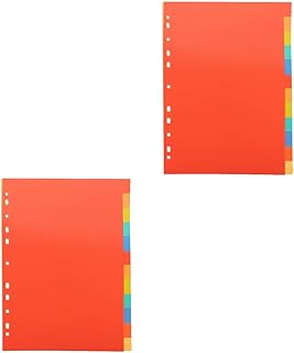 Tofficu 6 Conjuntos De Fichários De Cartão Divisor De Índice A4 Divisores De Cartão Divisórias De Pastas De Arquivo De Plástico Divisórias De Papel A4 A6 6 Divisórias De Anel Divisores De