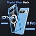 JETech Magnetic Case for Google Pixel 8 Pro 6.7-Inch 2023, Compatible with MagSafe Accessories, Shockproof Protective Phone Cover, Non-Yellowing Hard Clear PC Back (Bay)