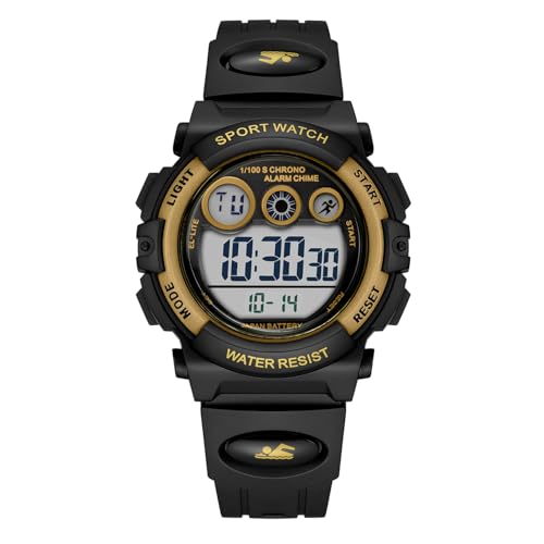 Image of GOLDEN HOUR Watches for Kids Digital Sport Waterproof Boys Girls Watch Outdoor 12 /24 H Alarm EL Backlight Stopwatch Military Child Wristwatch Ages 3-15