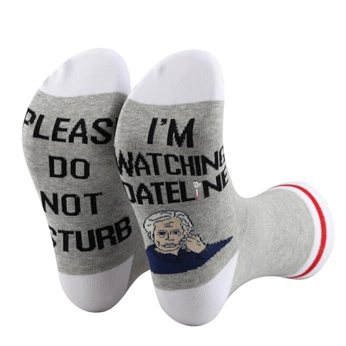 TSOTMO 2 Pairs Crime Show Gift Please Do Not Disturb I’m Watching Socks True Crime Lover Gift4