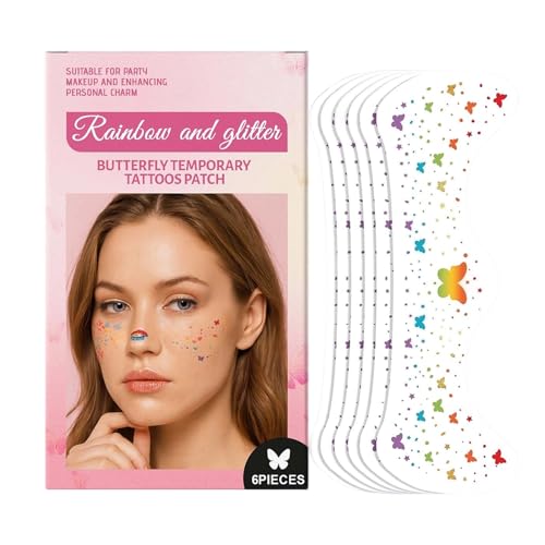 YNPQTDS Parches de maquillaje para la cara - Pegatinas temporales de pecas | Pegatinas cosméticas de larga duración para actuaciones escolares, accesorios de película, actuaciones escénicas