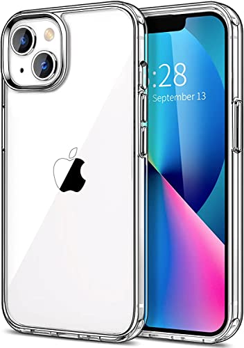 Amozo Designed for iPhone 14 Cover | Ultra Hybrid Drop and Camera Protection Back Cover Case for iPhone 14 (TPU + Polycarbonate | Crystal Transparent)
