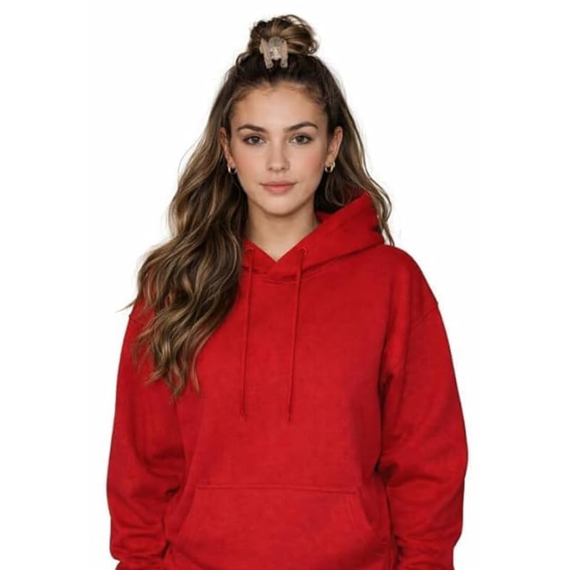 Image of Women's Hooded Sweatshirt with Mesh Back Panel | Full Sleeve Casual Hoodie for Winter & Streetwear