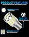 lupuauto 1156 PY21W BAU15S Turn Signal Bulbs White, Extremely Bright Low Power 7507 7506 Automotive Turn Signal Light Bulbs, Pack of 2